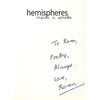 Bookdealers:Hemispheres: Inside a Stroke (Inscribed by Author) | Karen Lazar