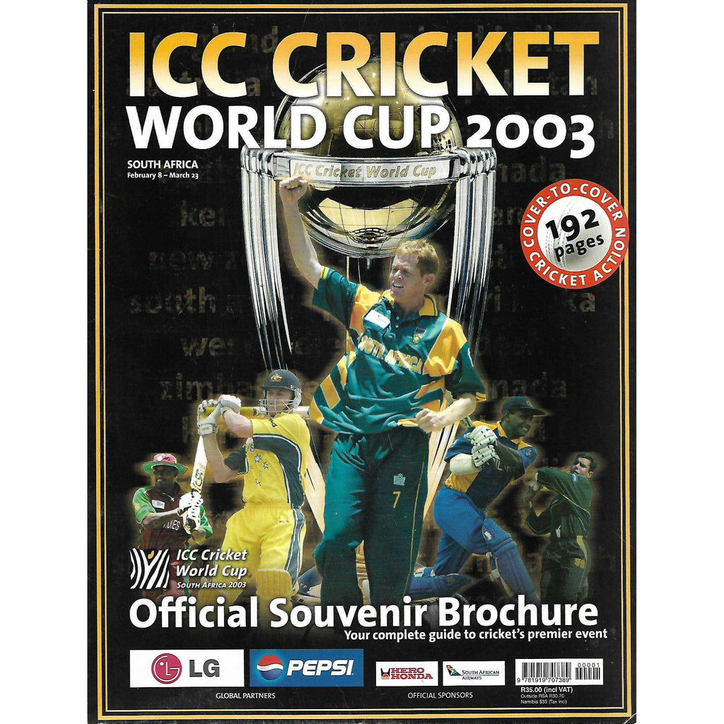 Bookdealers:ICC Cricket World Cup 2003: Official Souvenir Brochure