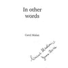 Bookdealers:In Other Words: Short Stories in Moments of Mood and Mindset (Inscribed & Signed by Author) | Carol Malan