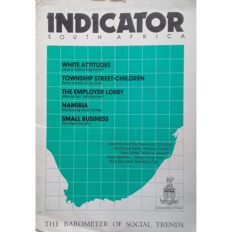 Indicator South Africa (Vol. 3, No. 3, Summer 1986, 5 Volumes in Folder)