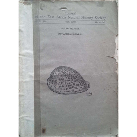 Journal of the East Africa Natural History Society: Special Number on East African Cowries (Vol. XXII, No. 4, June 1954) | B. Verdcourt