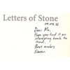 Bookdealers:Letters of Stone: From Nazi Germany to South Africa (Inscribed by Author) | Steven Robbins