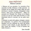 Bookdealers:Manon Lescaut (French) | Abbe Prevost