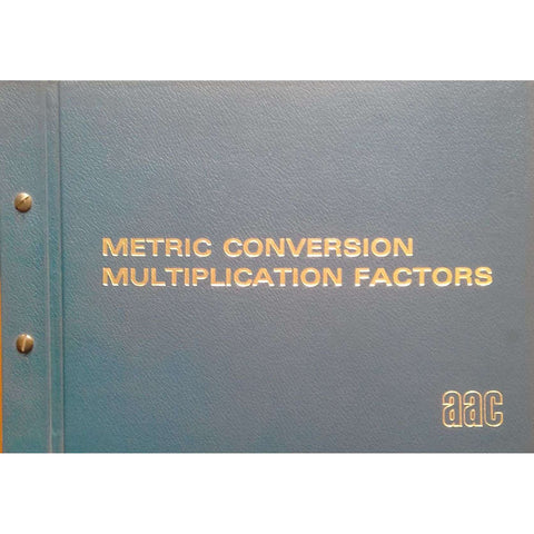 Metric Conversion Multiplication Factors