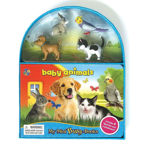 My Mini Busy Books: Baby Animals (With 4 Figurines and Playboard)