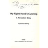 Bookdealers:My Right Hand's Cunning: A Jerusalem Story (Inscribed by Author) | Michael Belling