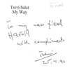 Bookdealers:My Way (Inscribed by Author) | Tsevi Salat