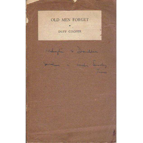 Old Men Forget (Uncorrected Proof) | Duff Cooper