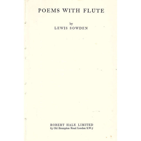 Poems with Flute (Signed by Author) | Lewis Sowden