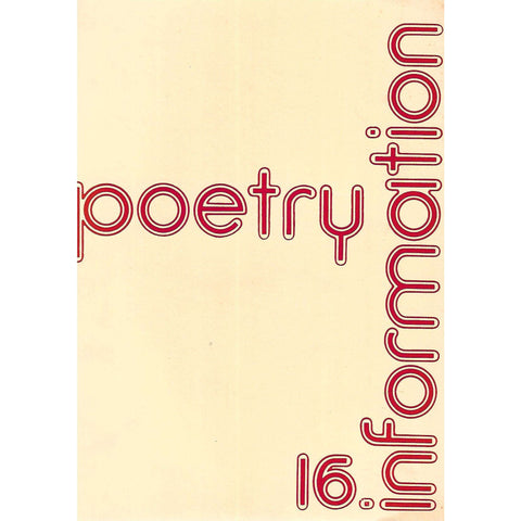 Poetry Information (No. 16, Winter 1976/7) | Peter Hodgkiss (Ed.)