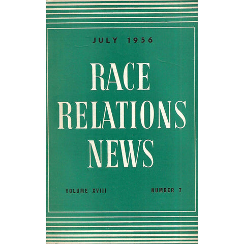 Race Relations News (Vol. 18, No. 7)