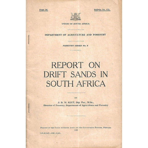 Report on Drift Sands in South Africa | J. D. M. Keet