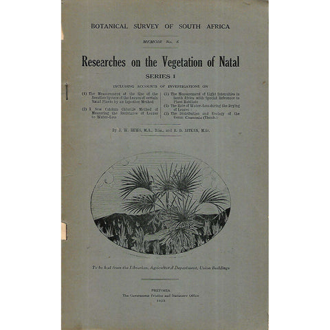 Researches on the Vegetation of Natal, Series I | J. W. Bews & R. D. Aitken