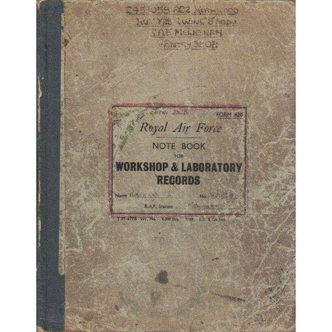 Royal Air Force Note Book For Workshop & Laboratory Records