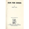 Bookdealers:Run for Doom (First Edition) | Henry Kane