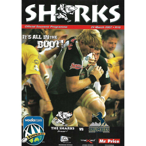Sharks vs Brumbies (Official Souvenir Programme, 24 March 2007)