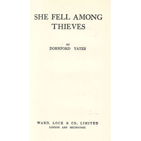 She Fell Among Thieves | Dornford Yates