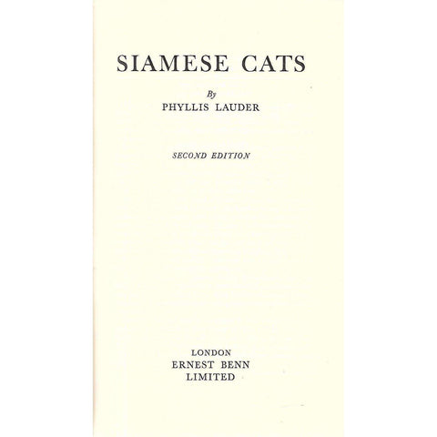 Siamese Cats | Phyllis Lauder