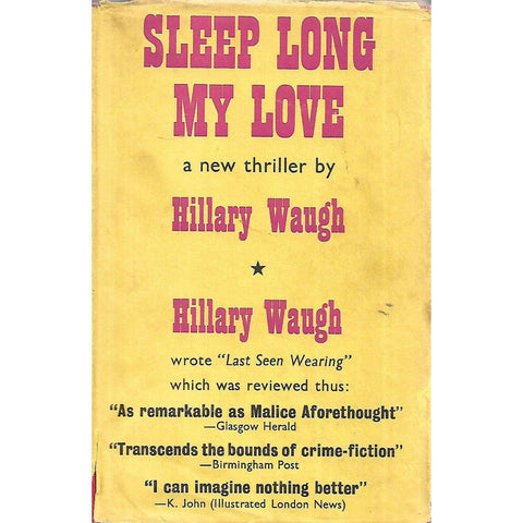 Sleep Long My Love (First Edition, 1960) | Hillary Waugh