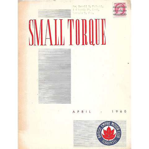 Small Torque (Vol. 13, No. 4, April 1960)