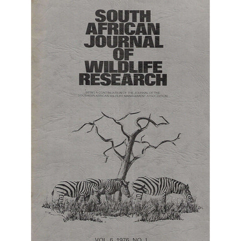South African Journal of Wildlife Research (Vol. 6, 1975, No. 1)