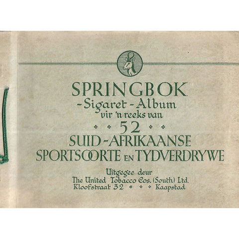 Springbok Sigaret-Album/Springbok Cigarette Album (52 Cards of South African Sports & Pastimes)