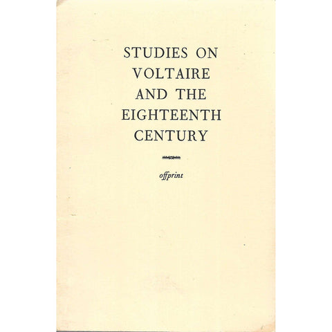 Studies on Voltaire and the Eighteenth Century: A New Look at Rosseau as an Educator | R. J. P. Jordan