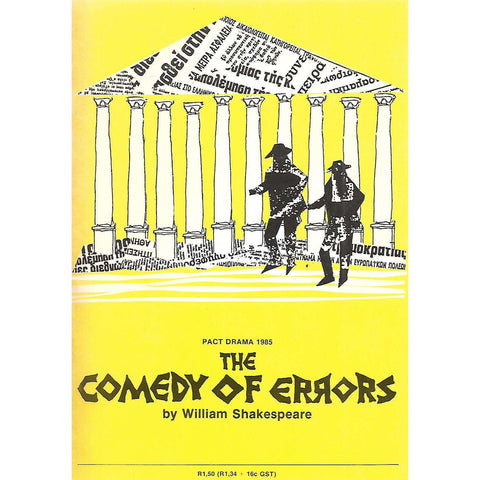 The Comedy of Errors (Staged by The Performing Arts Council Transvaal, Programme Brochure)