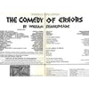 Bookdealers:The Comedy of Errors (Staged by The Performing Arts Council Transvaal, Programme Brochure)