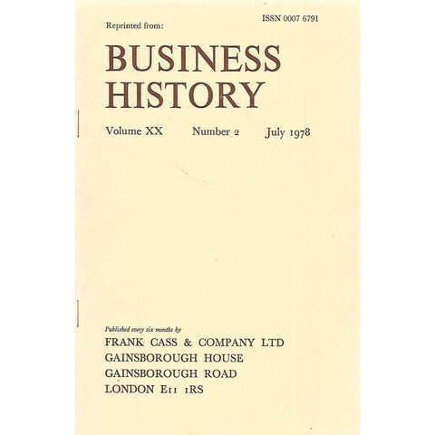 The Cotton Industry and Joint-Stock Banking in Manchester, 1825-1850 (Reprinted in Business History, Vol. XX, No. 2, July 1978) | Stuart Jones