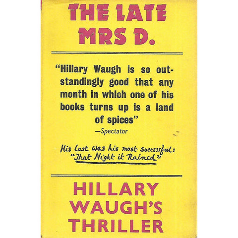 The Late Mrs D. (First Edition, 1962) | Hillary Waugh