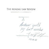 Bookdealers:The Mining Law Review (Possibly Inscribed by Editor) | Erik Richer la Fleche (Ed.)