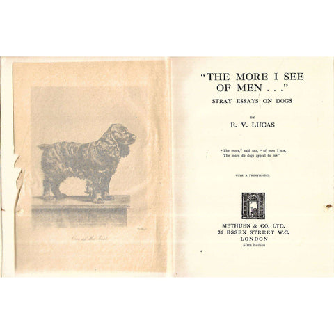 The More I See Of Men: Stray Essays on Dogs | E. V. Lucas
