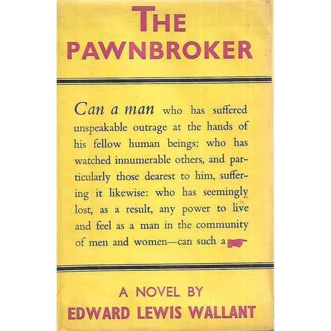 The Pawnbroker (First Edition, 1962, Author's First Book) | Edward Lewis Wallant