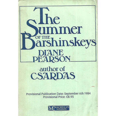 The Summer of the Barshinskeys (Proof Copy) | Diane Pearson