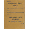 Bookdealers:What is Nationalist Party Policy For 18 Year Olds and Under? (Anti-National Party Booklet) | H. Miller (Compiler)